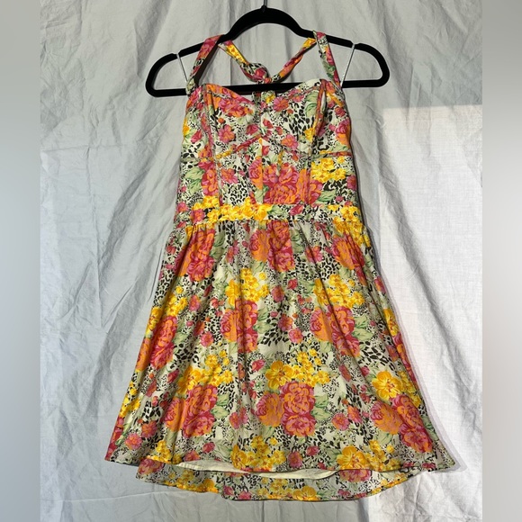 Guess Los Angeles bright, flower print summer dress - Picture 1 of 4